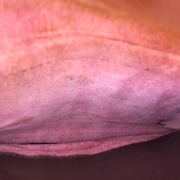 Vintage ECHT 2 PRYM Leather Tri Fold Wallet Clutch Multi Pocket Purple RARE - Picture 9 of 14